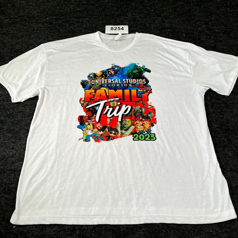 Universal Studios Florida Family Trip 2023 T Shirt Mens 3XL White Graphic Print